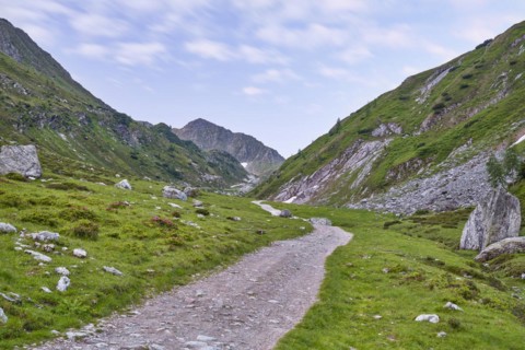 Hiking trail to the Giglach Lakes, mountain landscape, Schladminger Tauern, Schladming, Styria, Austria, Europe