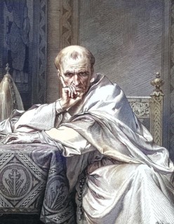 Gregory VII, born Hildebrand of Sovana, Ildebrando da Soana, was Pope from 22 April 1073 to his death in 1085, Historical, digitally restored reproduction of an original from the 19th century, exact d...
