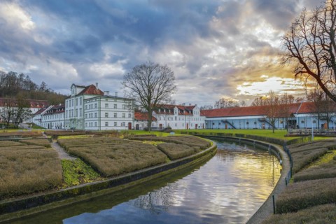 Fuerstenfeld Monastery is a former Cistercian abbey in Fuerstenfeldbruck, Bavaria, Germany, Europe