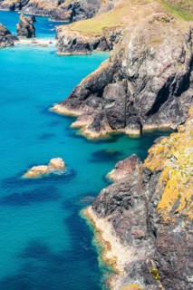 Kynance Cove and Asparagus Island, Cornwall, England, United Kingdom, Europe