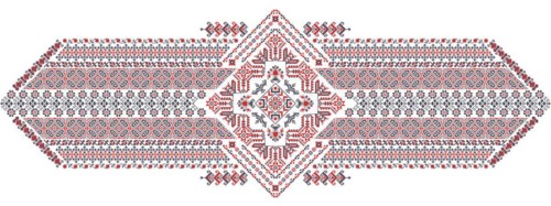 Traditional Romanian embroidery vector design element over white background