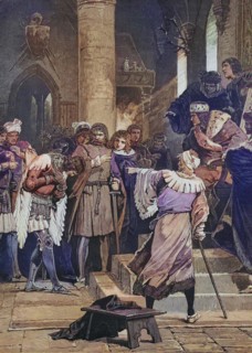 Joachim I Nestor was a Prince-elector of the Margraviate of Brandenburg, here he speaks of the death sentence about his accused friend because of robbery, Historical, digitally restored reproduction o...
