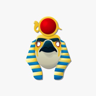 Egyptian god Ra mask, vector icon