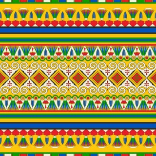 Ancient Egyptian traditional background, vector seamless pattern