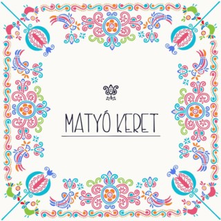 Vector frame with traditional Hungarian floral motives