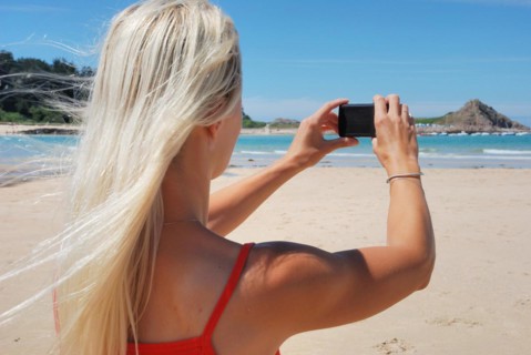 Woman taking picture