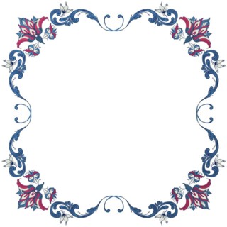 Vector floral frame with traditional Norwegian Rosemaling motif