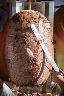 Traditional Turkish Doner Kebab on pole