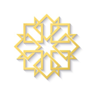 Islamic golden ornament, vector illustration