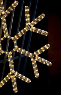 Christmas and party lights in the shape of a snowflake