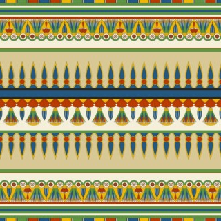 Ancient Egyptian traditional pattern, vector seamless pattern
