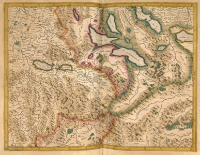 Atlas, map from 1623, Switzerland with Lake Lucerne and Lake Thun, digitally restored reproduction from an engraving by Gerhard Mercator, born as Gheert Cremer, 5 March 1512, 2 December 1594, geograph...