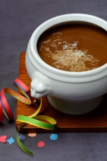 Basler Mehlsuppe, the soup is traditionally eaten at Fasnacht, Basel, Switzerland, Europe