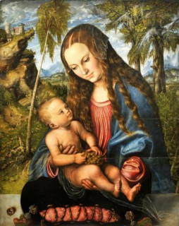 Madonna and Child, painting by Lucas Cranach the Elder, 4 October 1472, 16 October 1553, one of the most important German painters, graphic artists and book printers of the Renaissance, Historical, di...