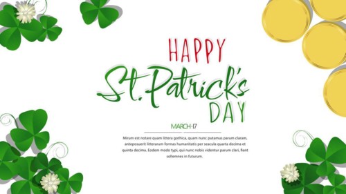 Happy Saint Patrics Day card, editable vector illustration