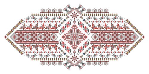 Traditional Romanian embroidery vector design elment over white background