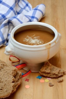 Basler Mehlsuppe, the soup is traditionally eaten at Fasnacht, Basel, Switzerland, Europe