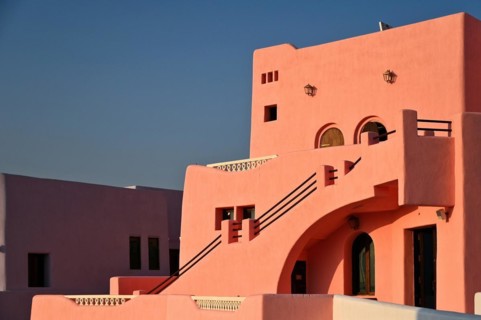 Colourful houses in Mina District, Mia Park, Old Port Doha, Qatar, Asia