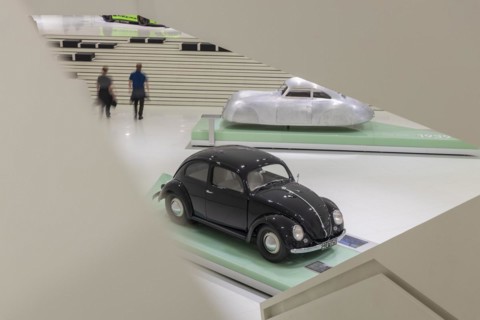 Volkswagen Beetle, year of construction 1950, front, type 64, year of construction 1939, sports car. One of three examples built for the long-distance race Berlin, Rome. This sports car is considered ...