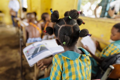 Theme: School children in Africa., Krokrobite, Ghana, Africa