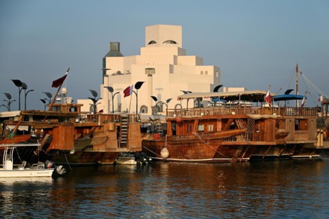 Museum of Islamic Art by the Archtics Ieoh Ming Pei and Jean-Michel Wilmotte, Doha, Qatar, Asia