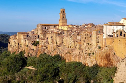 View of Pitigliano, Tuscany, Italy, Europe