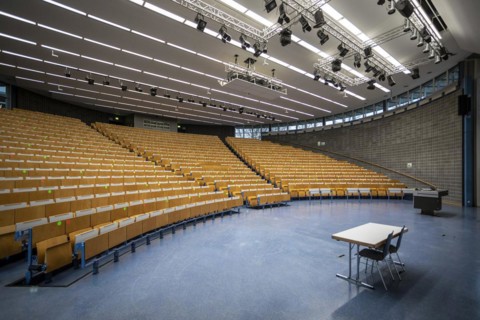 Audimax of the Technical University of Dortmund, TU, lecture hall, lecture, study, study, Dortmund, North Rhine-Westphalia, Germany, Europe