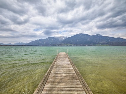 View of St. Wolfgang, Steg im Wolfgangsee, Upper Austria, Austria, Europe