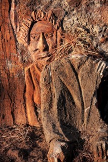 Marcello Cammi, sculptor and painter from Bordighera Italy, sculpted and painted along the Sasso river for most of his life
