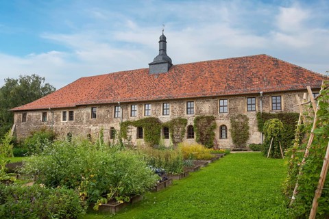 Michaelstein Monastery, vegetable garden, Blankenburg, Harz, Saxony-Anhalt, Germany, Europe