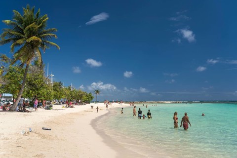 On the beach of Sainte-Anne, Guadeloupe, France, North America