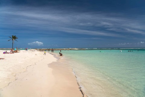 On the beach of Sainte-Anne, Guadeloupe, France, North America