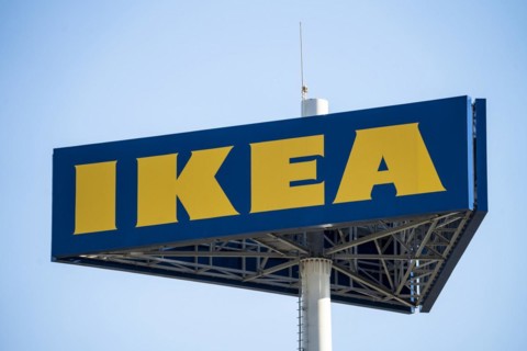 January 5, 2023, Loule, Portugal: Huge Ikea signpost against blue sky