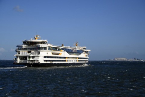 Ferry between Den Helder and Texel, leaving the island towards Den Helder