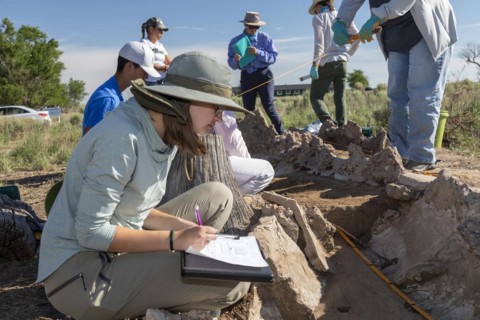Granada, Colorado, The University of Denver Archaeology Field School at the World War 2 Amache Japanese internment camp. Camp survivors and descendents joined students in researching the camps history...