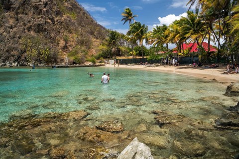 Plage du Pain de sucre beach, Terre-de-Haut island, Les Saintes, Guadeloupe, Caribbean, France, North America