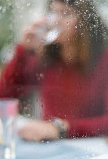 An 11-year-old girl stands as a model. Symbol photo alcoholism, Germany, Europe
