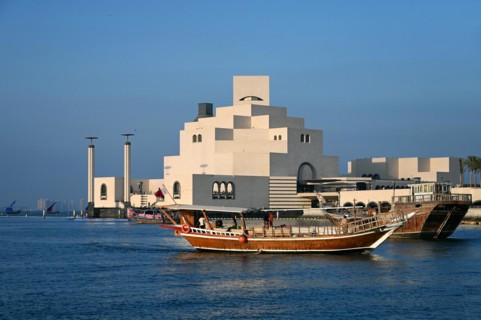 Museum of Islamic Art by the Archtics Ieoh Ming Pei and Jean-Michel Wilmotte, Doha, Qatar, Asia