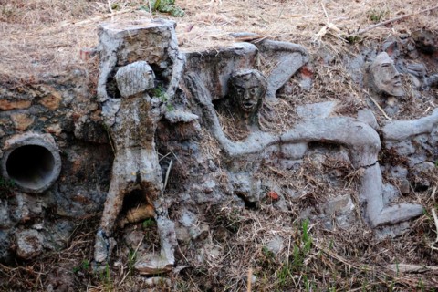 Marcello Cammi, sculptor and painter from Bordighera Italy, sculpted and painted along the Sasso river for most of his life