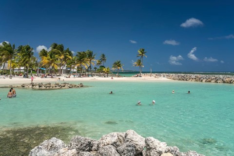 On the beach of Sainte-Anne, Guadeloupe, France, North America
