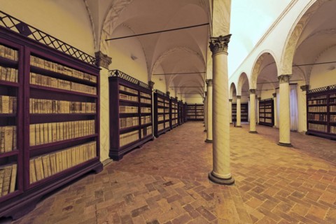 Library Monastery Monte Oliveto Maggiore Interior Tuscany Italy