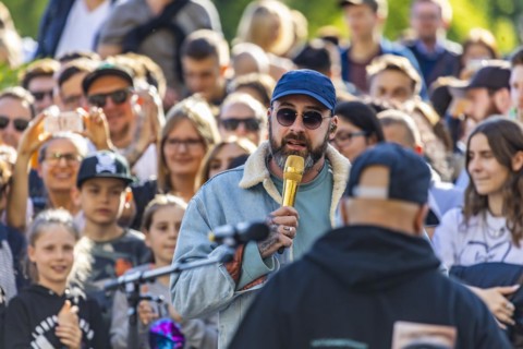 Spontaneous free concert by the rapper Sido, promotion for the car brand Smart, Berlin, Germany, Europe