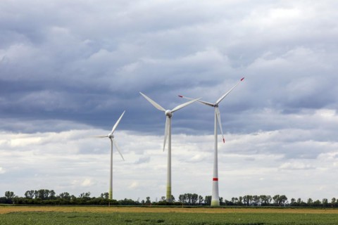 Kengen Wind Farm on the Lower Rhine, Rheurdt, North Rhine-Westphalia, Germany, Europe