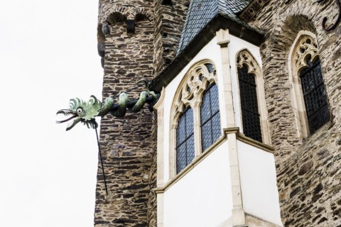 Gargoyle, Eltz Castle, Wierschem, Moselle, Rhineland-Palatinate, Germany, Europe