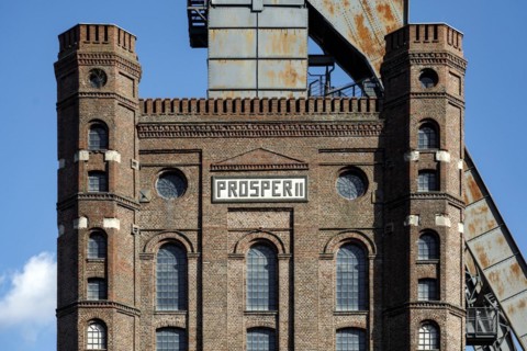 Malakoff tower above shaft 2 of Prosper Handel colliery, Bottrop, North Rhine-Westphalia, Germany, Europe
