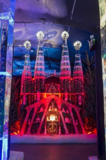 Sagrada Familia, Ice Sculpture Festival, Zwolle, Province of Overijssel, Netherlands