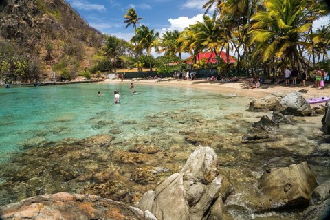 Plage du Pain de sucre beach, Terre-de-Haut island, Les Saintes, Guadeloupe, Caribbean, France, North America