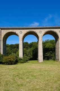 Railway viaduct, Altenbeken viaduct, sand-lime bridge, Altenbeken, East Westphalia-Lippe, North Rhine-Westphalia, Germany, Europe