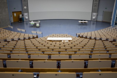 Audimax of the Technical University of Dortmund, TU, lecture hall, lecture, study, study, Dortmund, North Rhine-Westphalia, Germany, Europe
