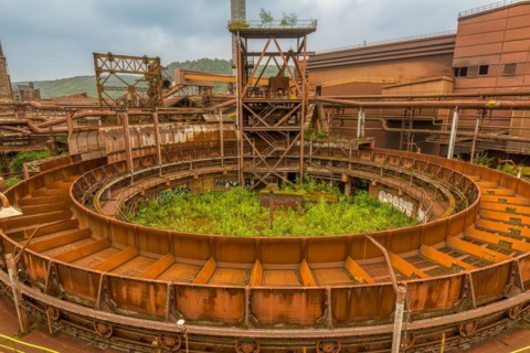Cooling pool, Haut Fourneau B, Liege, Belgium, Europe